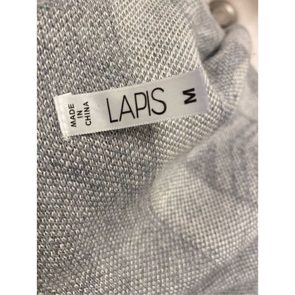 LAPIS Women’s Open Front Cardigan Tribal/Aztec Design Grey/White Size M - Picture 6 of 10